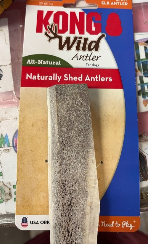 KONG Wild Antler Split Elk Antler Dog Chew New as Pictured