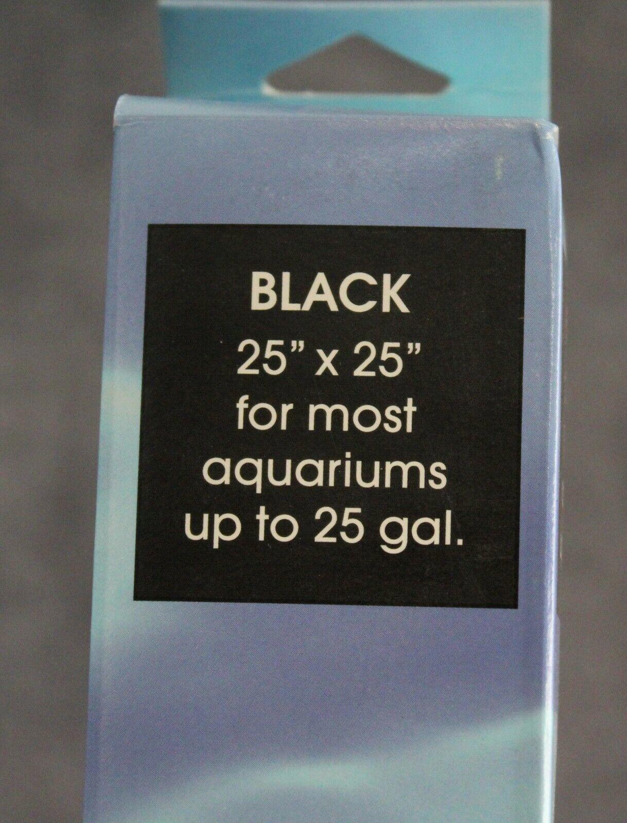 Black aquarium mat 25" x 25" suitable for most aquariums up to 25 gallons.