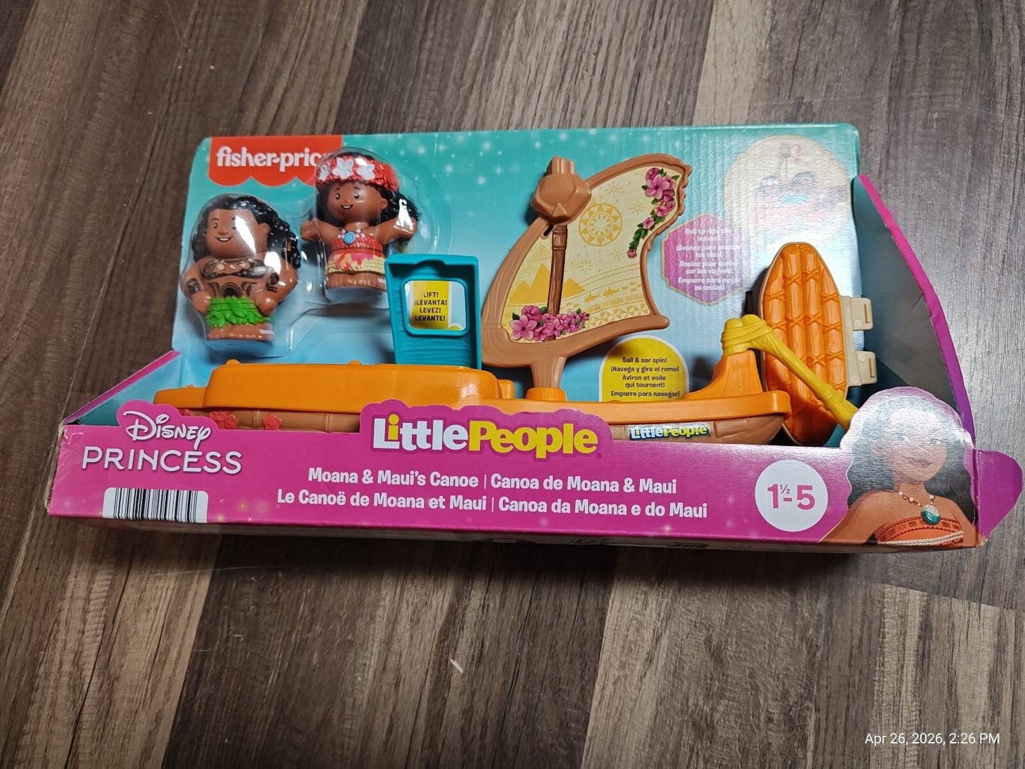 Little People Disney Princess MOANA & MAUI'S CANOE NEW