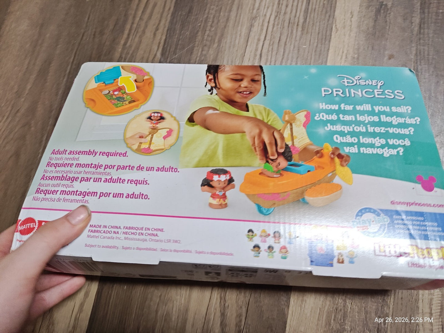 Little People Disney Princess MOANA & MAUI'S CANOE NEW