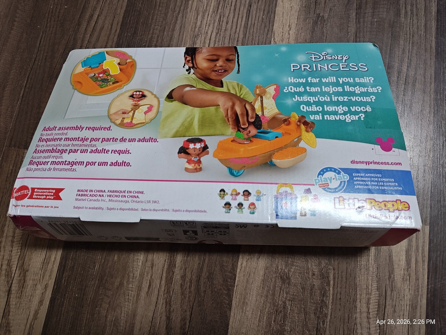 Little People Disney Princess MOANA & MAUI'S CANOE NEW