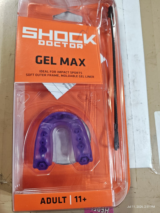 Shock Doctor Gel Max Classic Mouth Guard - Adult 11+ Purple