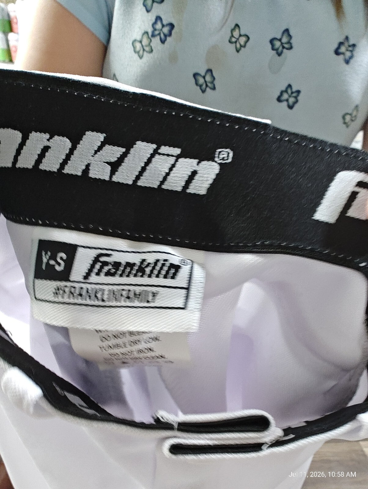 Franklin Deluxe Baseball- Softball Pants Youth Small White