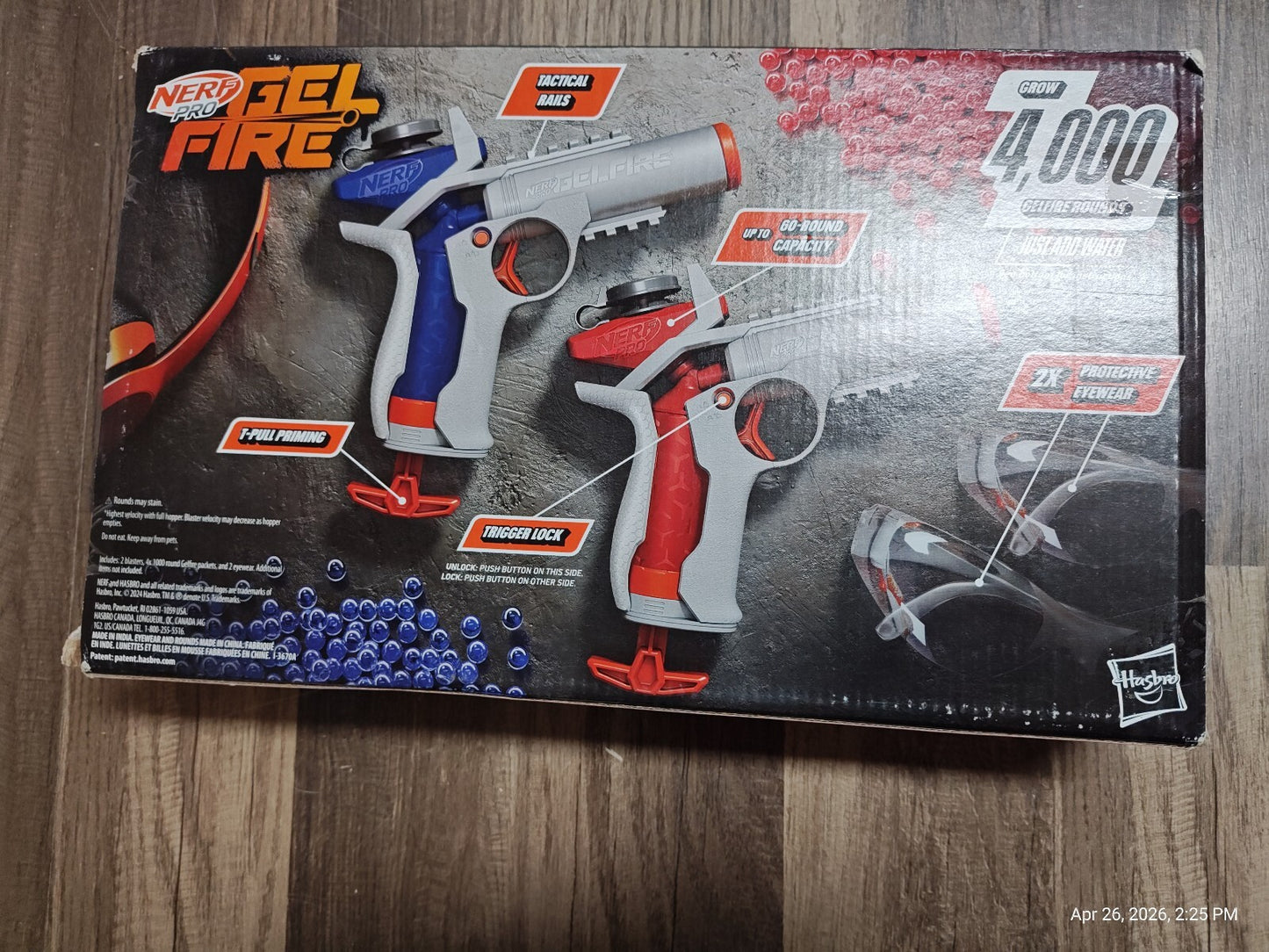 Nerf Pro GEL FIRE Versus Pack Includes 2 Blasters 4,000 Rounds + Safety Glasses