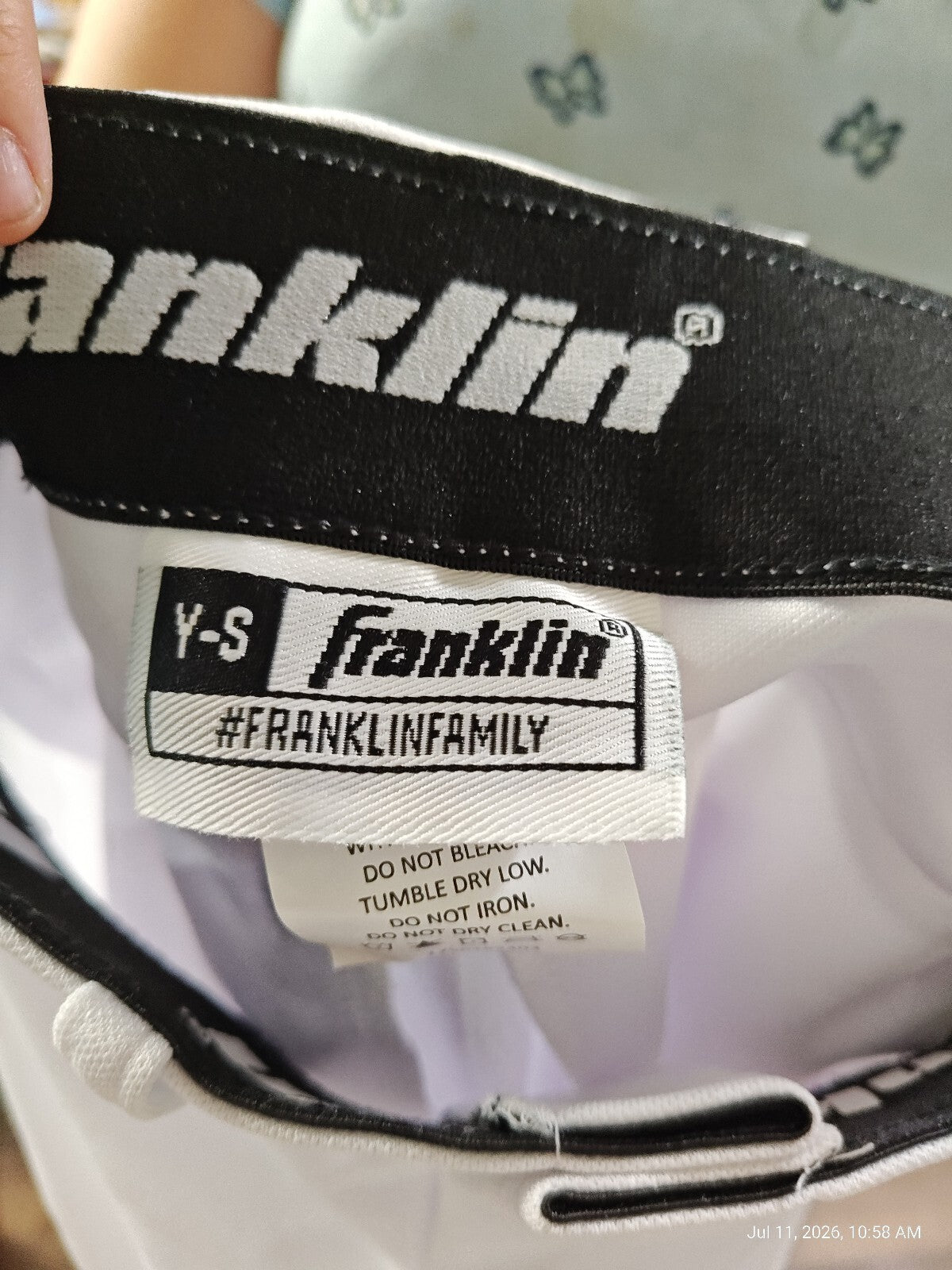 Franklin Deluxe Baseball- Softball Pants Youth Small White