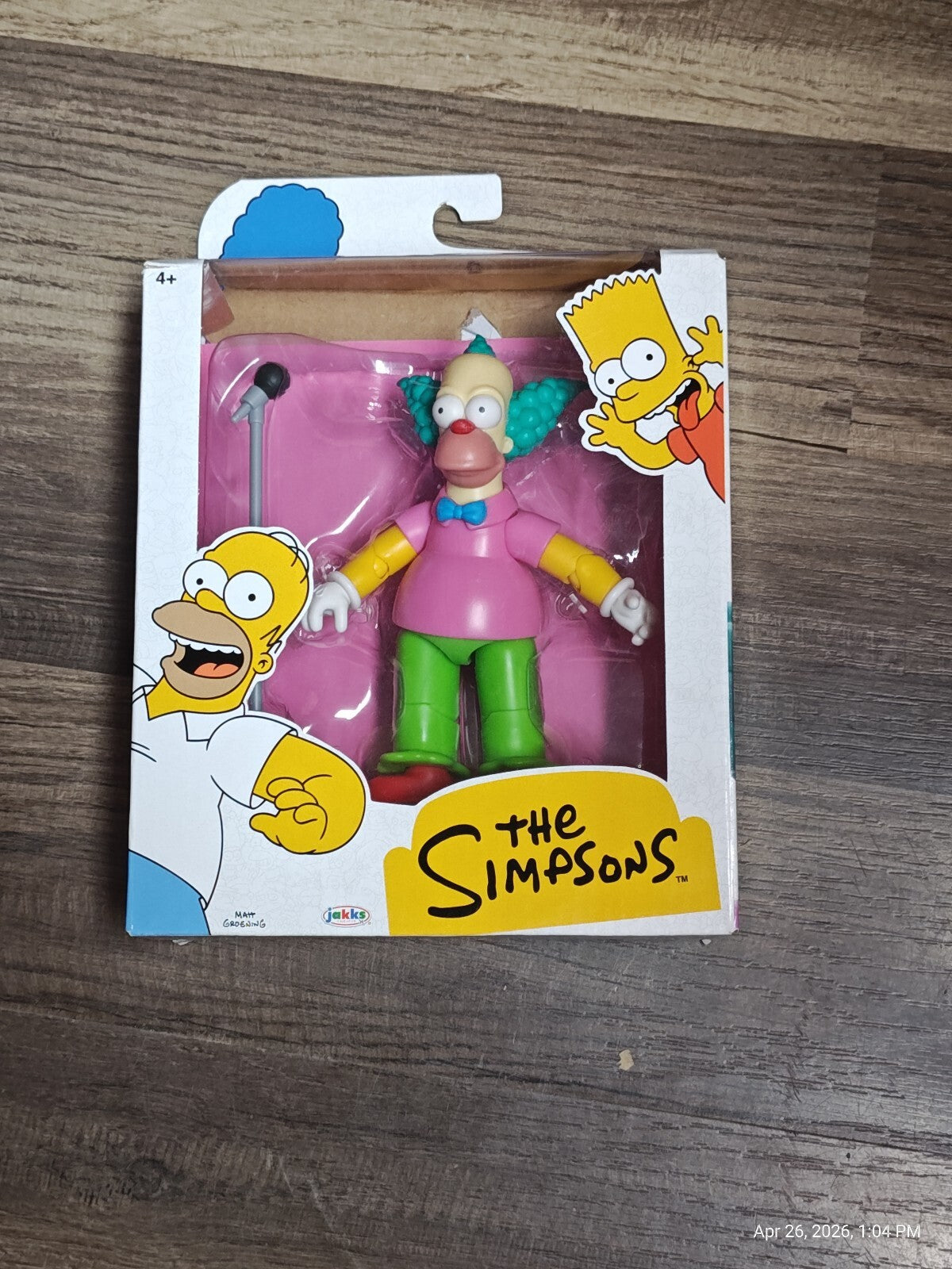 Jakks Pacific The Simpsons Wave 2 Krusty the Clown 5" Figure New