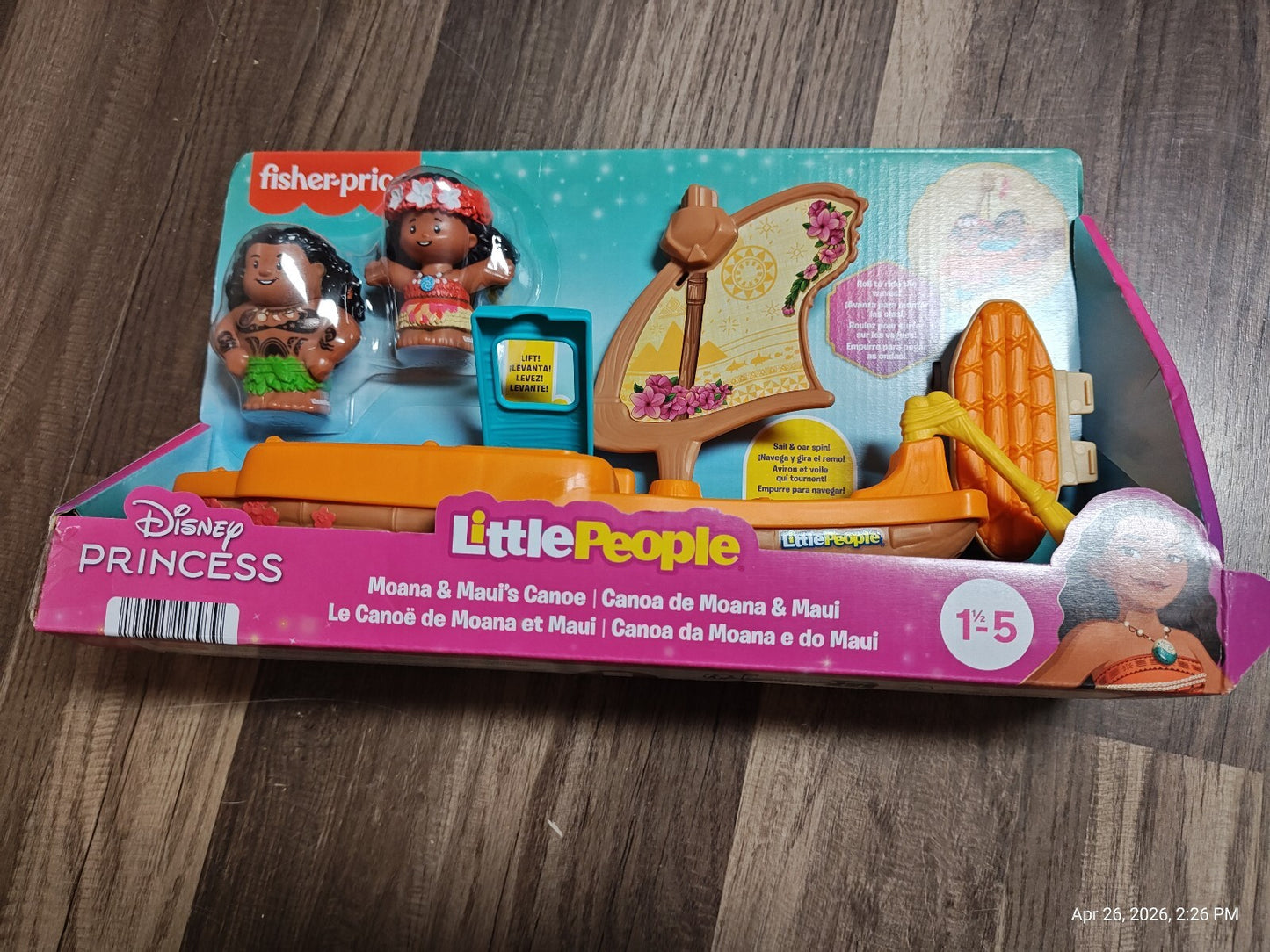 Little People Disney Princess MOANA & MAUI'S CANOE NEW