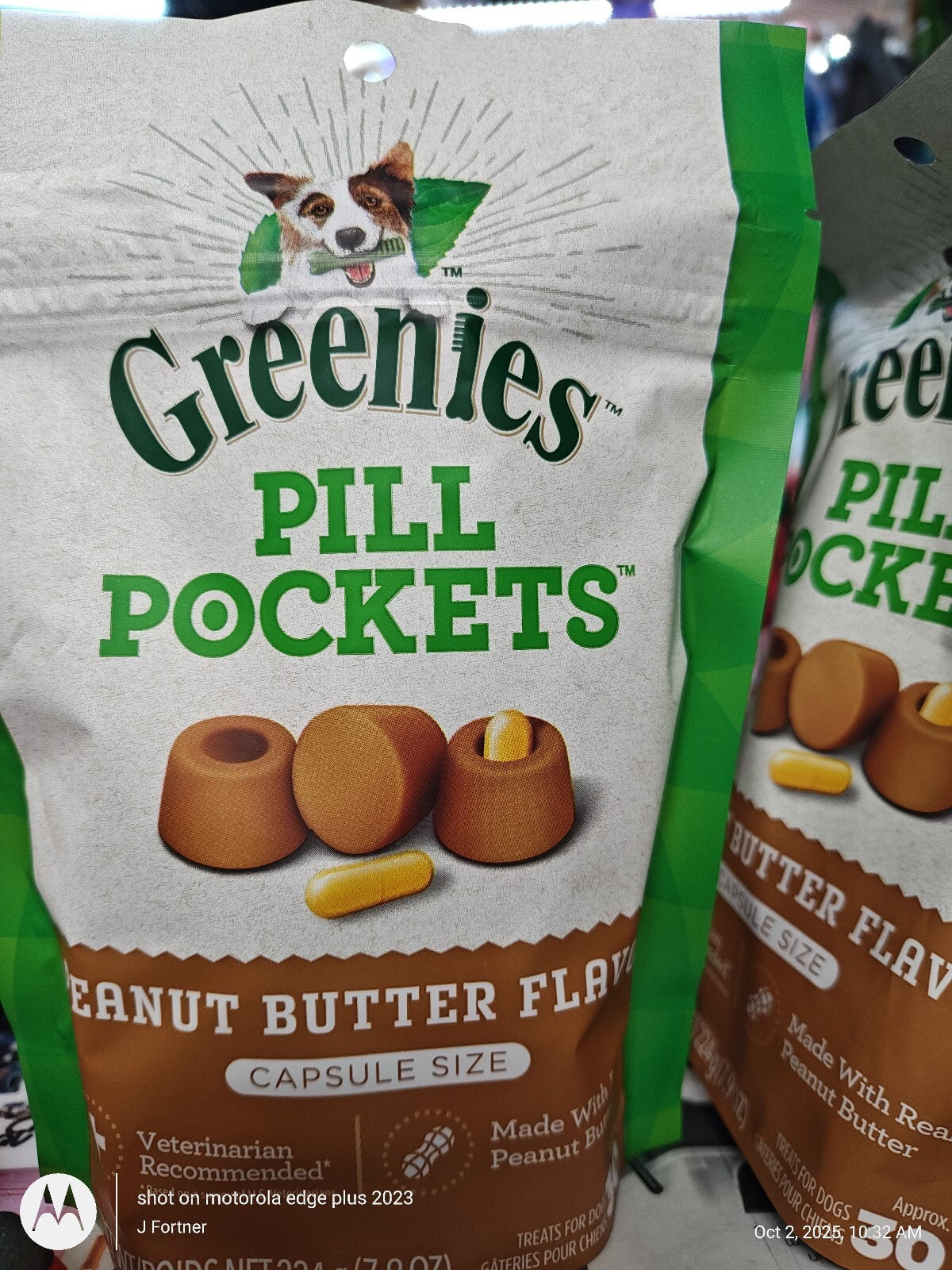 Pack of 4 Pill Pockets PEANUT BUTTER Capsules  Size Dog Treats7.9oz, 120