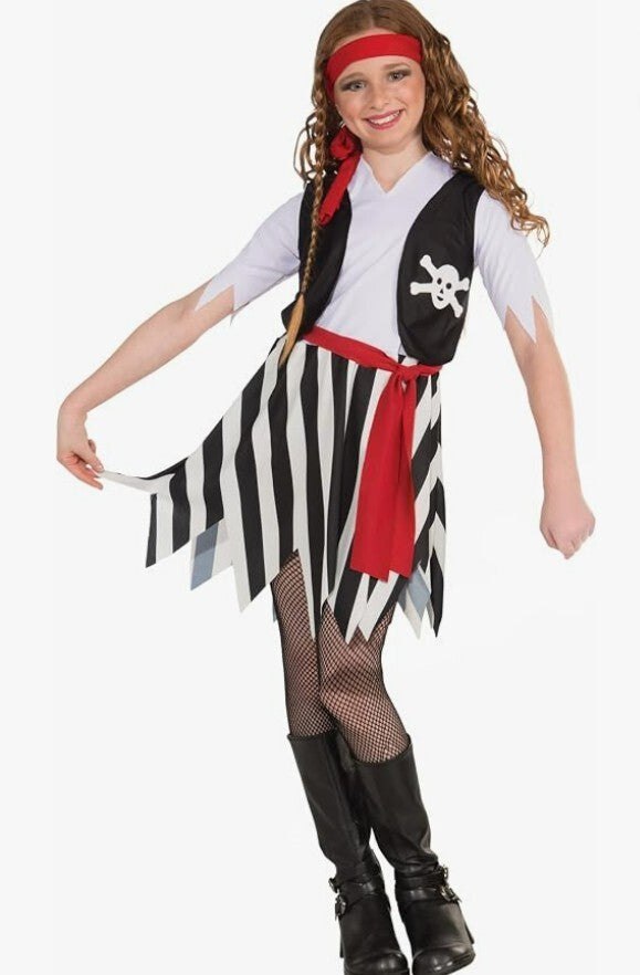 Rubies Buccaneer Pirate Costume Dress for Kids Girl's Large