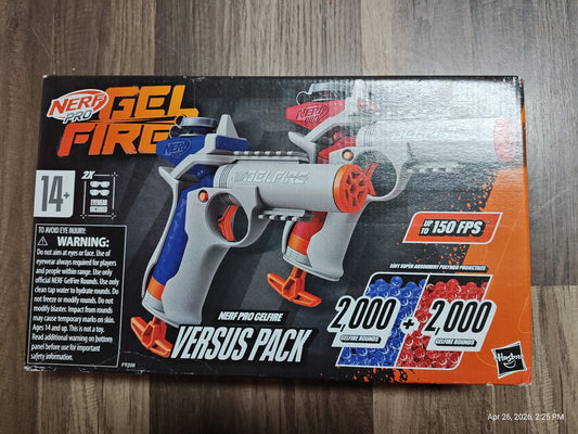 Nerf Pro GEL FIRE Versus Pack Includes 2 Blasters 4,000 Rounds + Safety Glasses