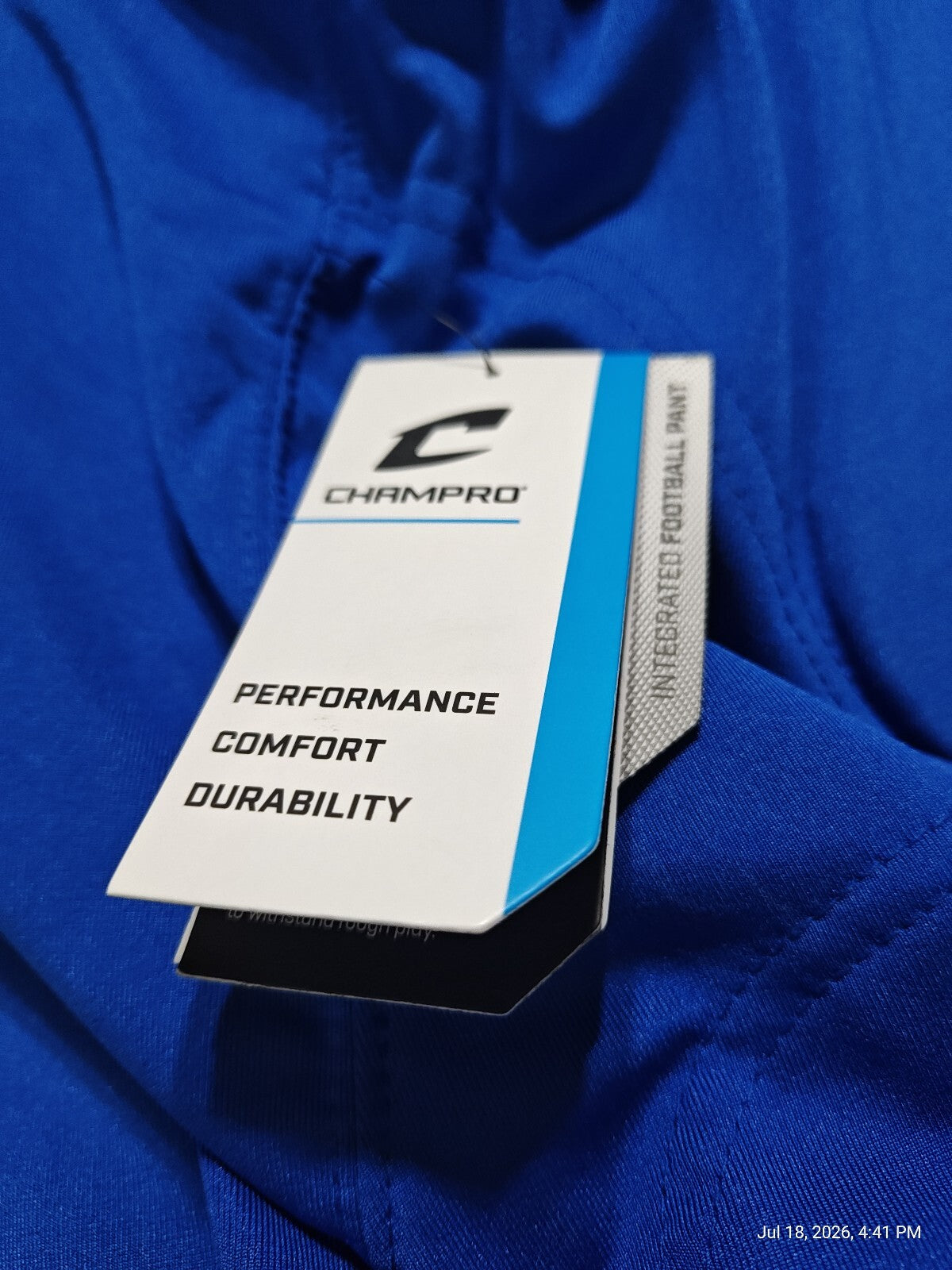 NWT CHAMPRO FPU19A TERMINATOR 2 INTEGRATED FOOTBALL PANT W/BUILT-IN PADS - MED