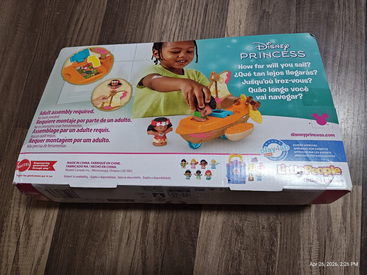 Little People Disney Princess MOANA & MAUI'S CANOE NEW