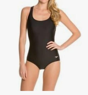 Speedo Women's Aquatic Moderate Ultraback Swimsuit, Black, Size 12