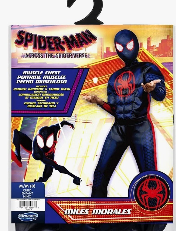Spider-Man:  LG 10-12 Child Youth Halloween Costume - Padded Jumpsuit / Mask
