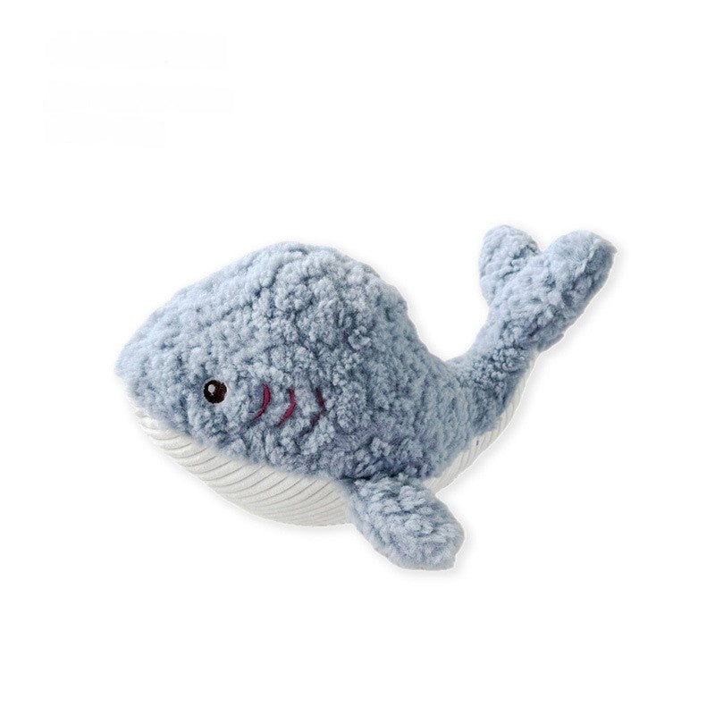 Blue Whale Plush Toy with soft texture and cute design.