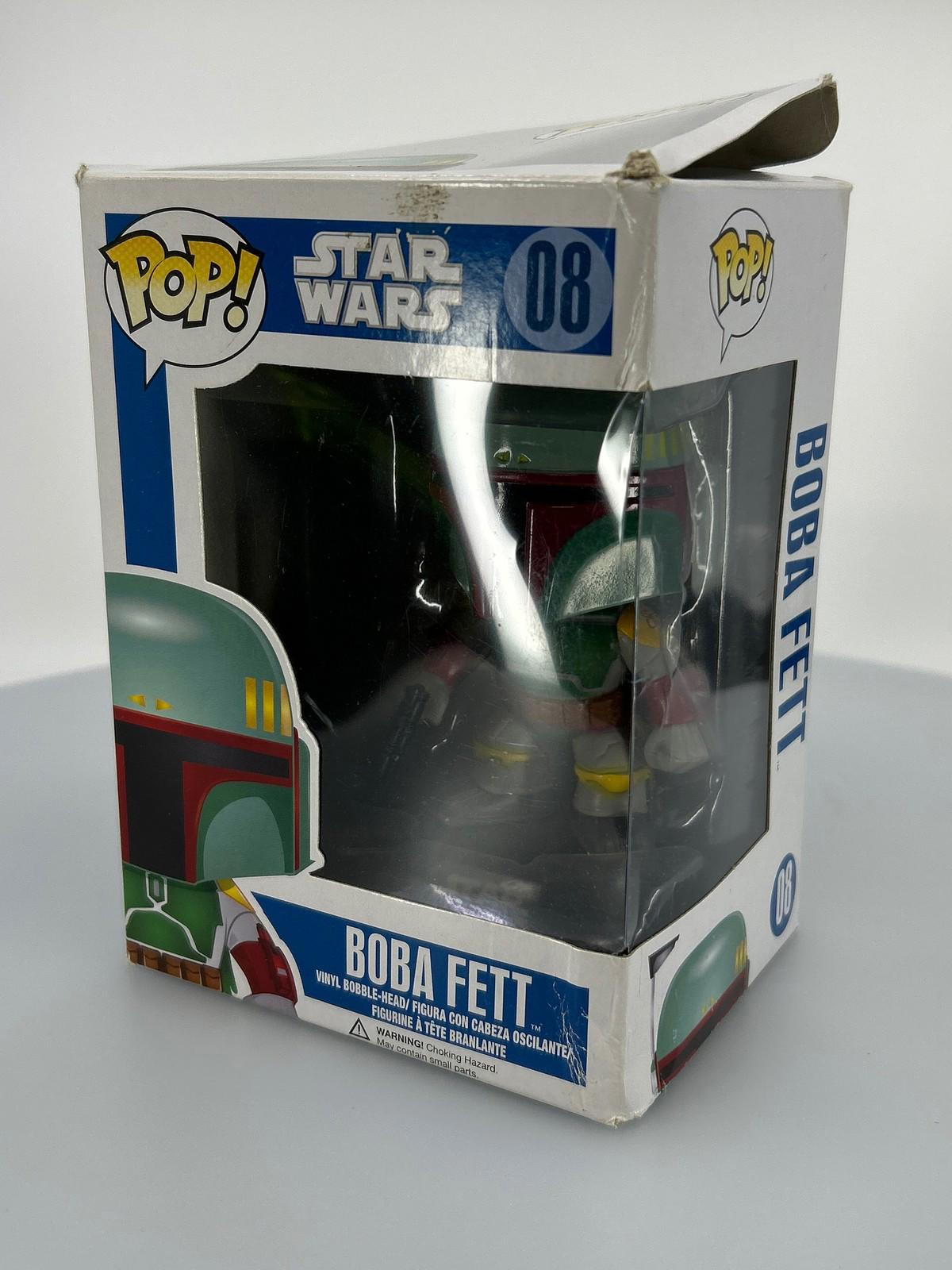 Boba Fett Pop! figure from Star Wars, featuring detailed design and collectible packaging.