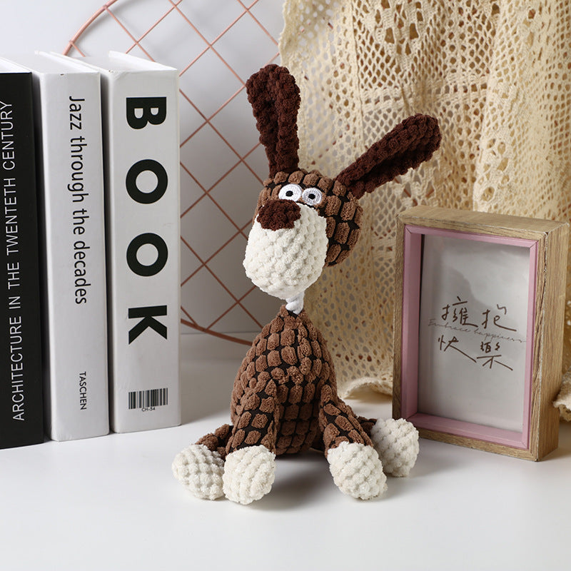 Brown Plush Dog Toy with floppy ears and a cute expression.