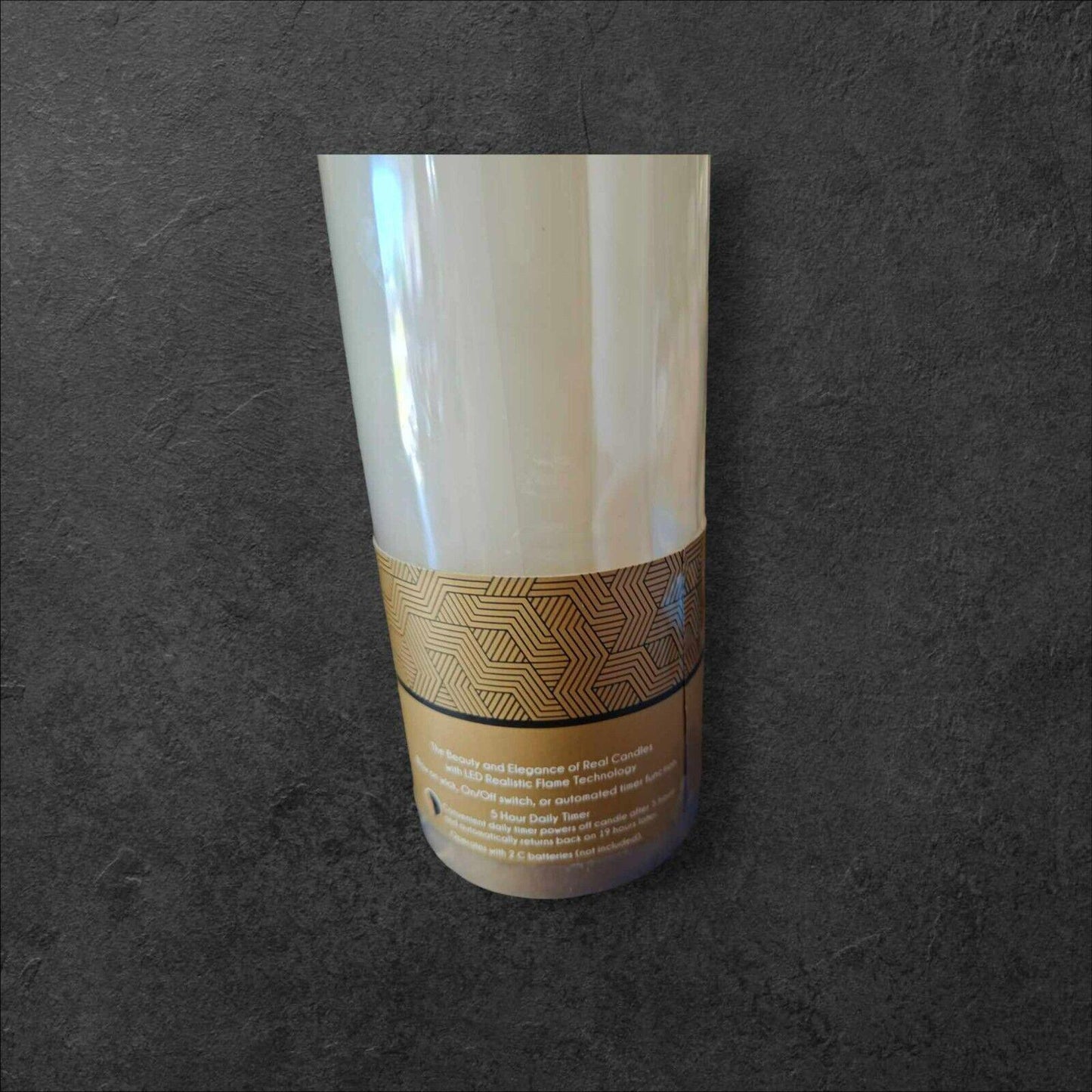 Mikasa Home Accents Cream LED Candle Full Body Illumination 4in x 8 in tall