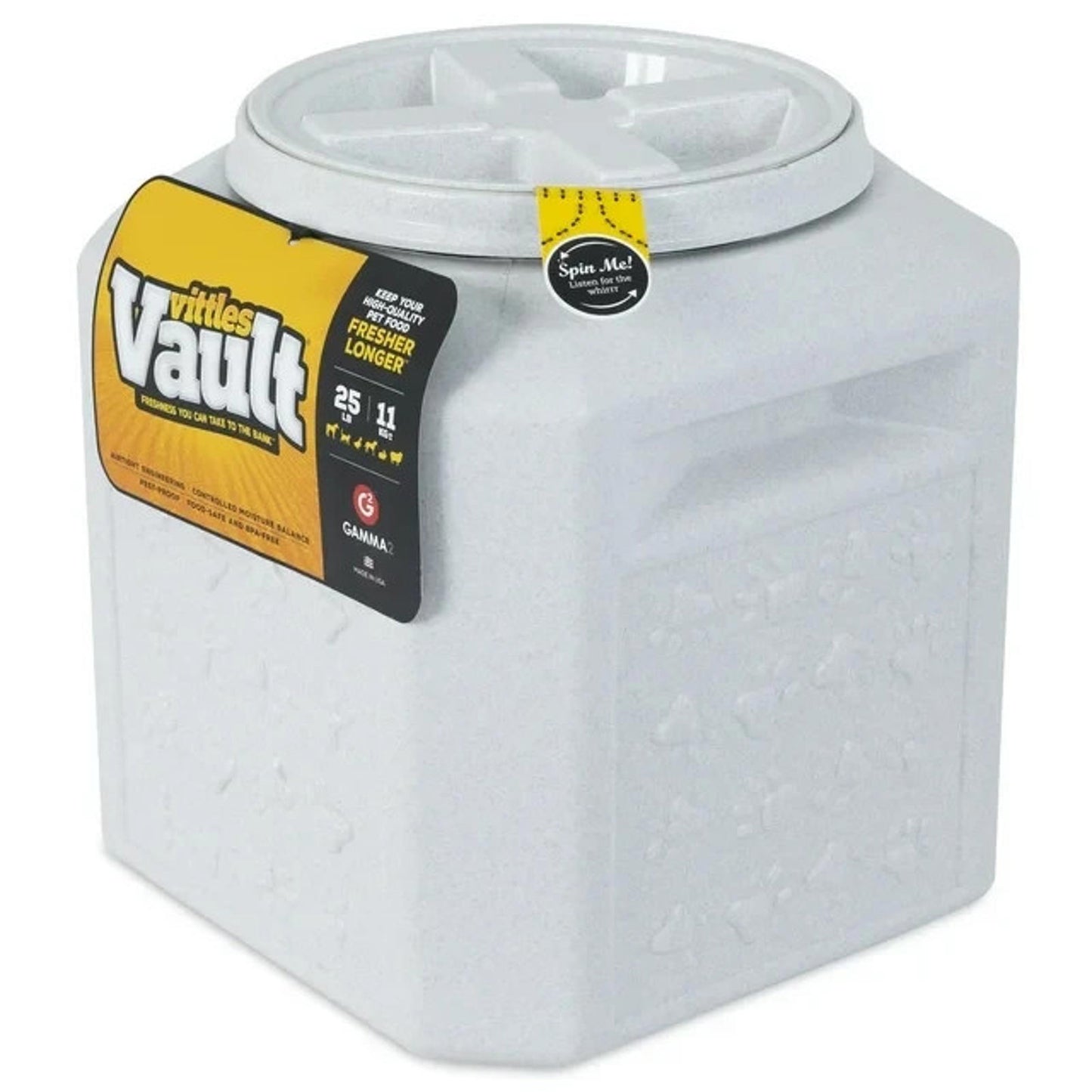 Pet Food Storage Container Holds 25 # of food  Vittles Vault  Pawprint Plastic