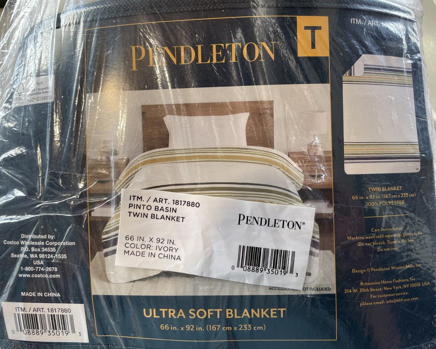 Pendleton Ultra Soft Plush Blanket Twin 66"x92"