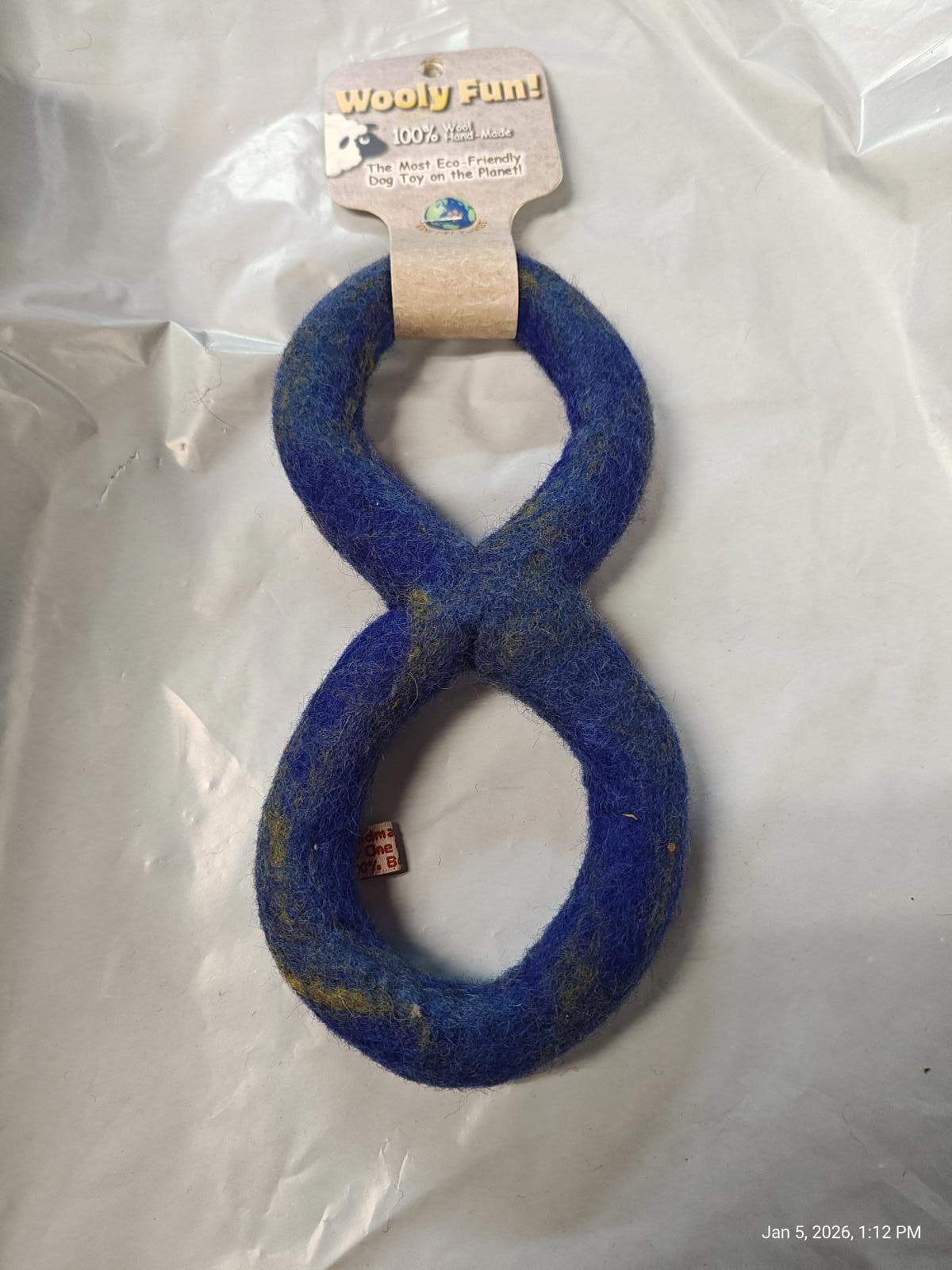 Wool Dog Blue Toy, 8-Inch, Figure 8 Red  Dog Toys