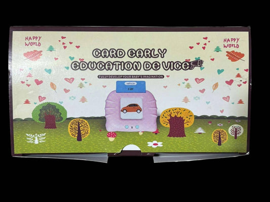 Card Early Education De Vice box featuring colorful trees and playful design.