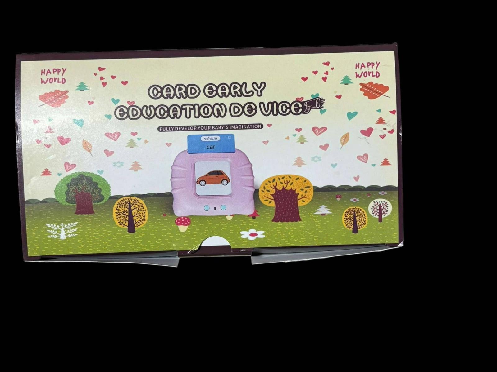 Card Early Education Device featuring colorful trees and playful design.