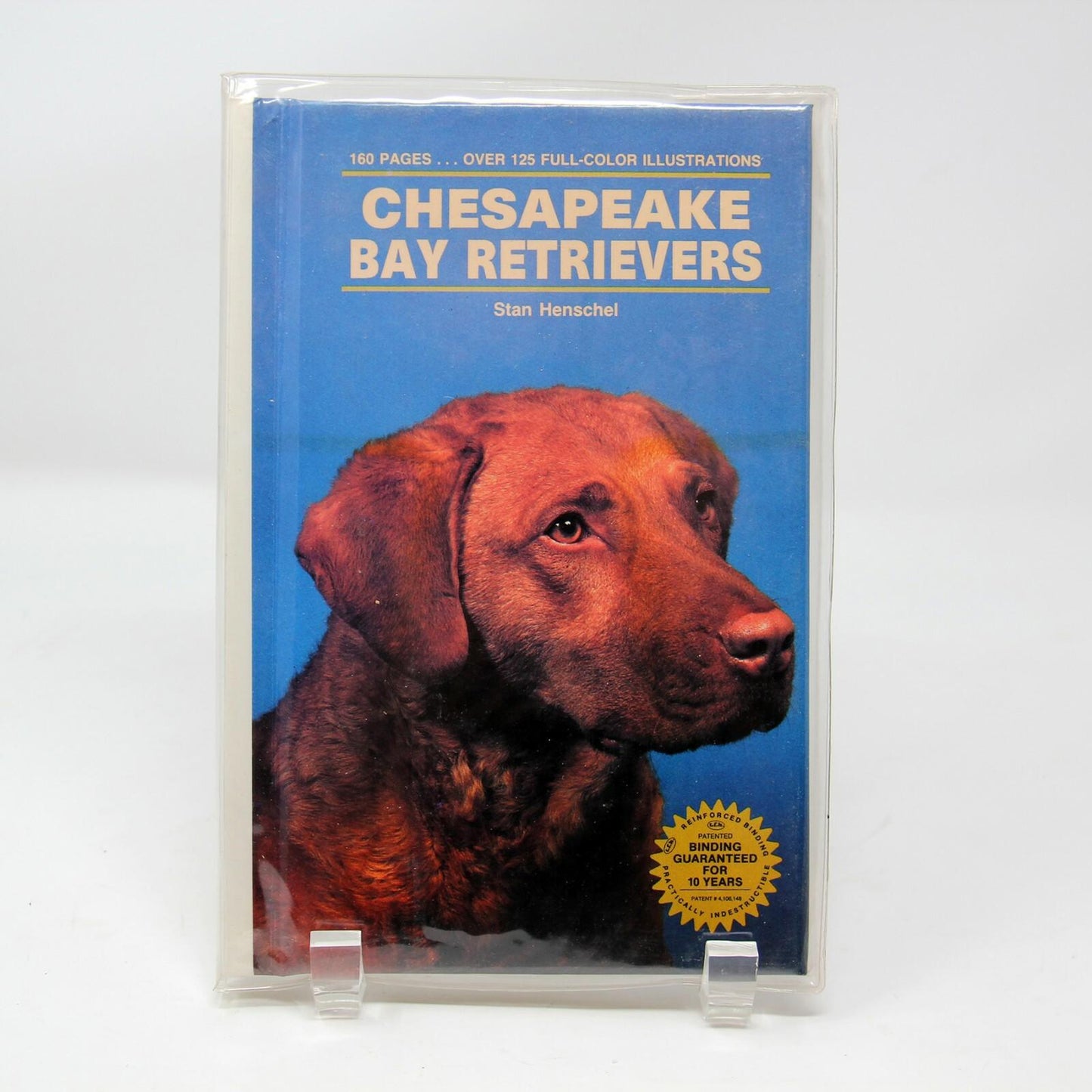 Chesapeake Bay Retrievers book cover featuring a brown dog illustration and blue background.