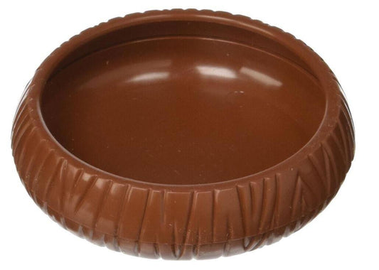 Chocolate Brown Decorative Bowl with textured design.