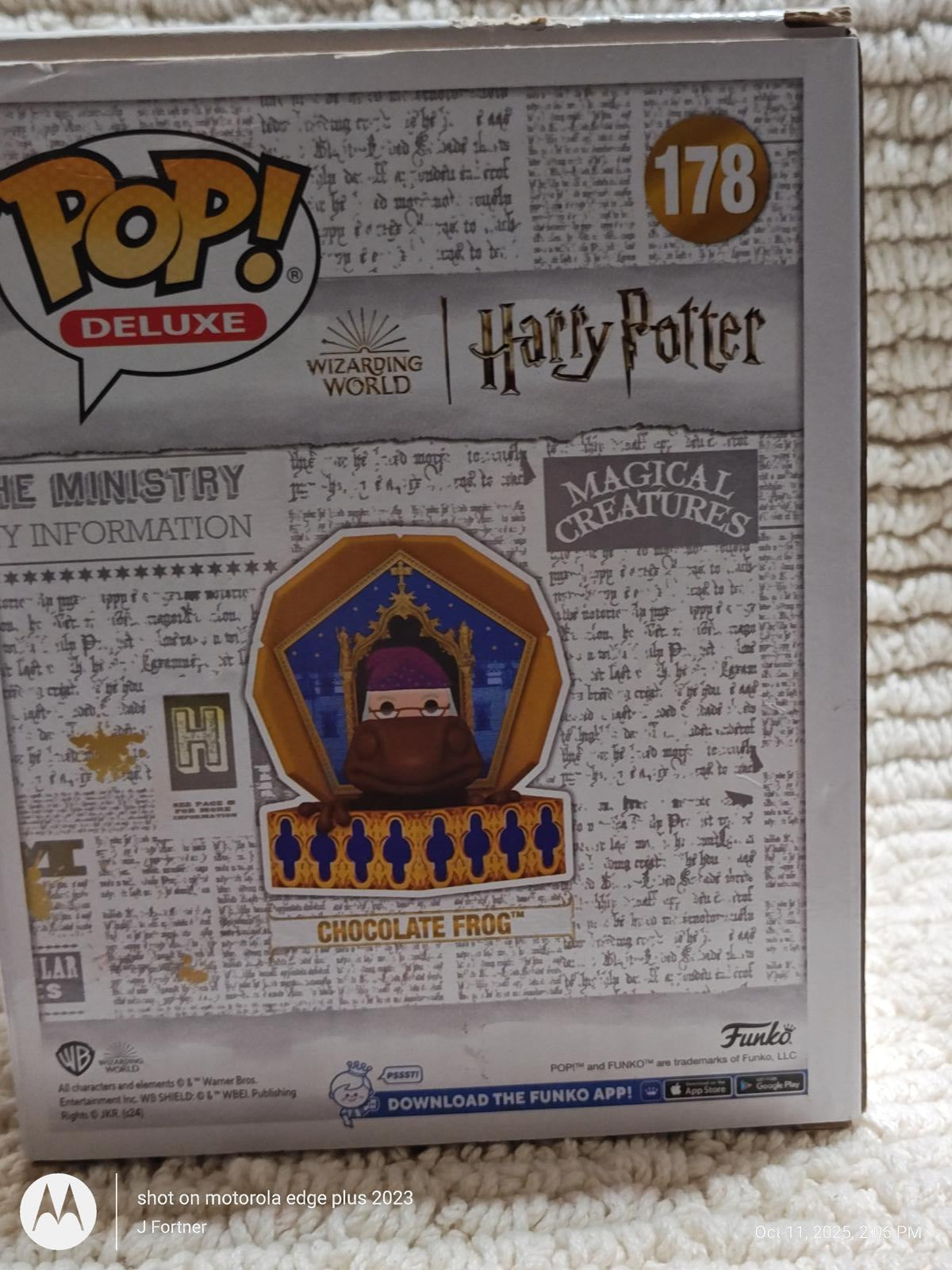 Chocolate Frog collectible from Harry Potter series, featuring a detailed design and vibrant colors.