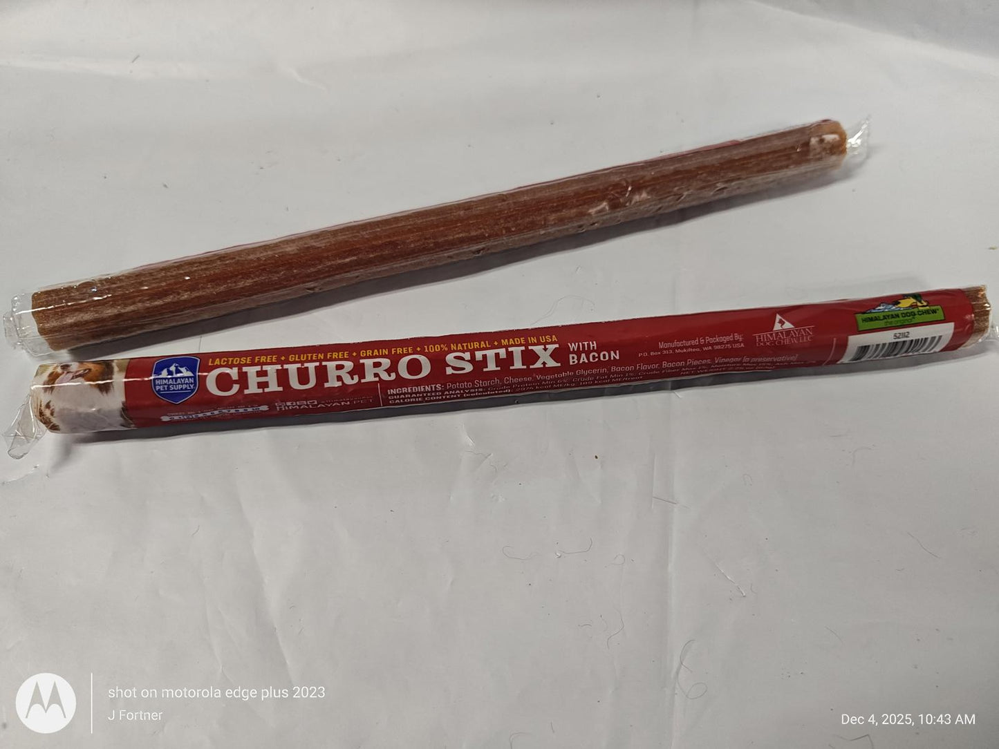 Churro Stix with a delicious cinnamon flavor, packaged in a red wrapper.