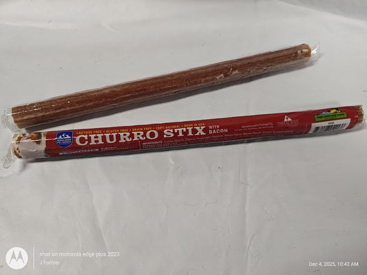Churro Stix with a delicious cinnamon flavor, packaged in a red wrapper.