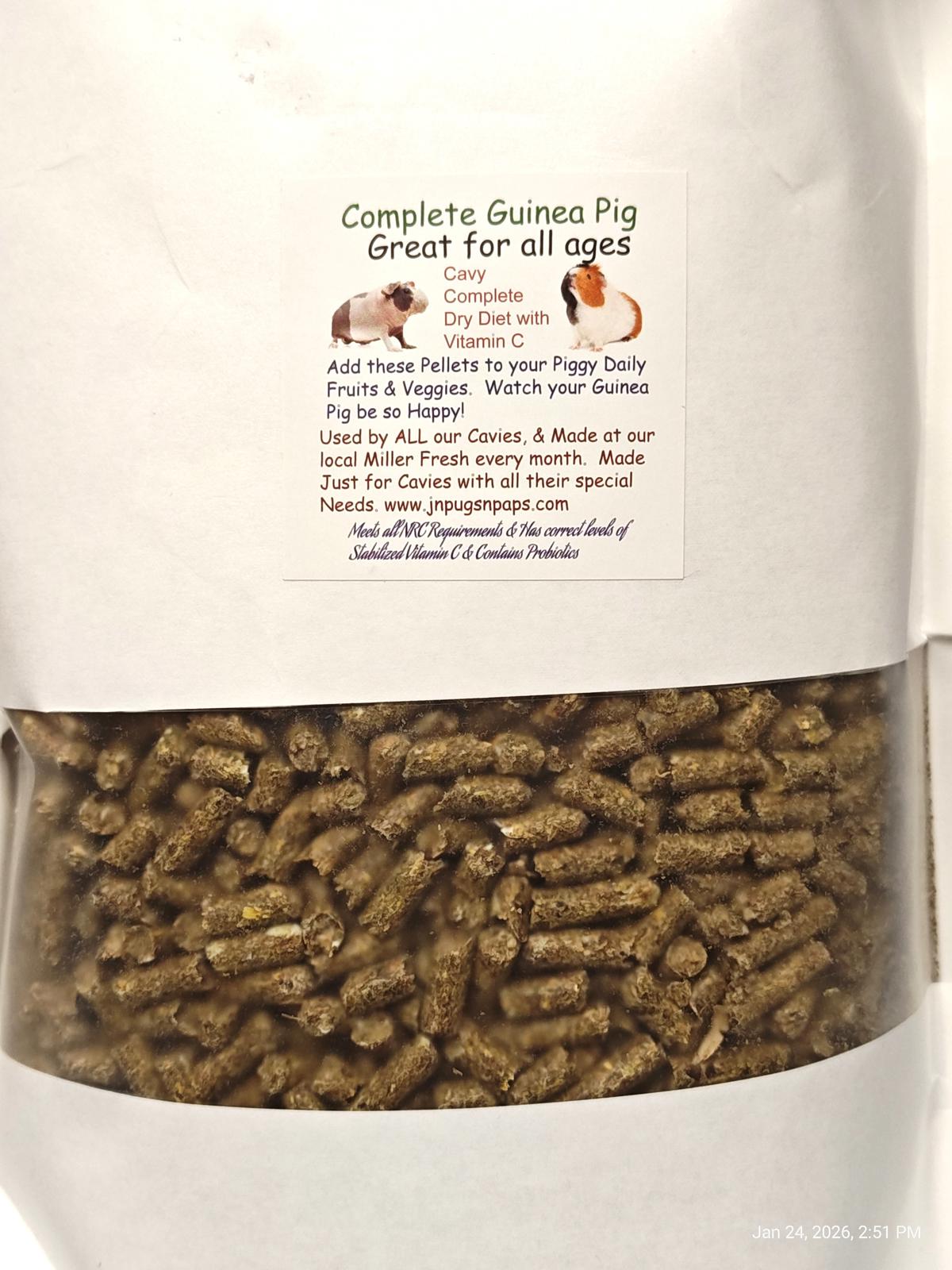 Complete Guinea Pig food with essential vitamins and nutrients for all ages.
