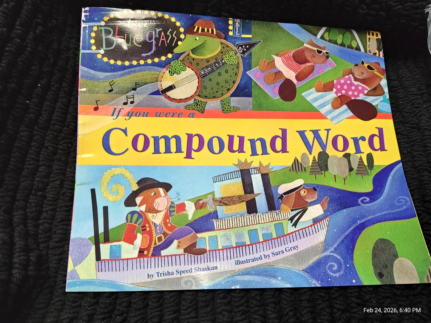 Compound Word book cover featuring colorful illustrations and playful characters.