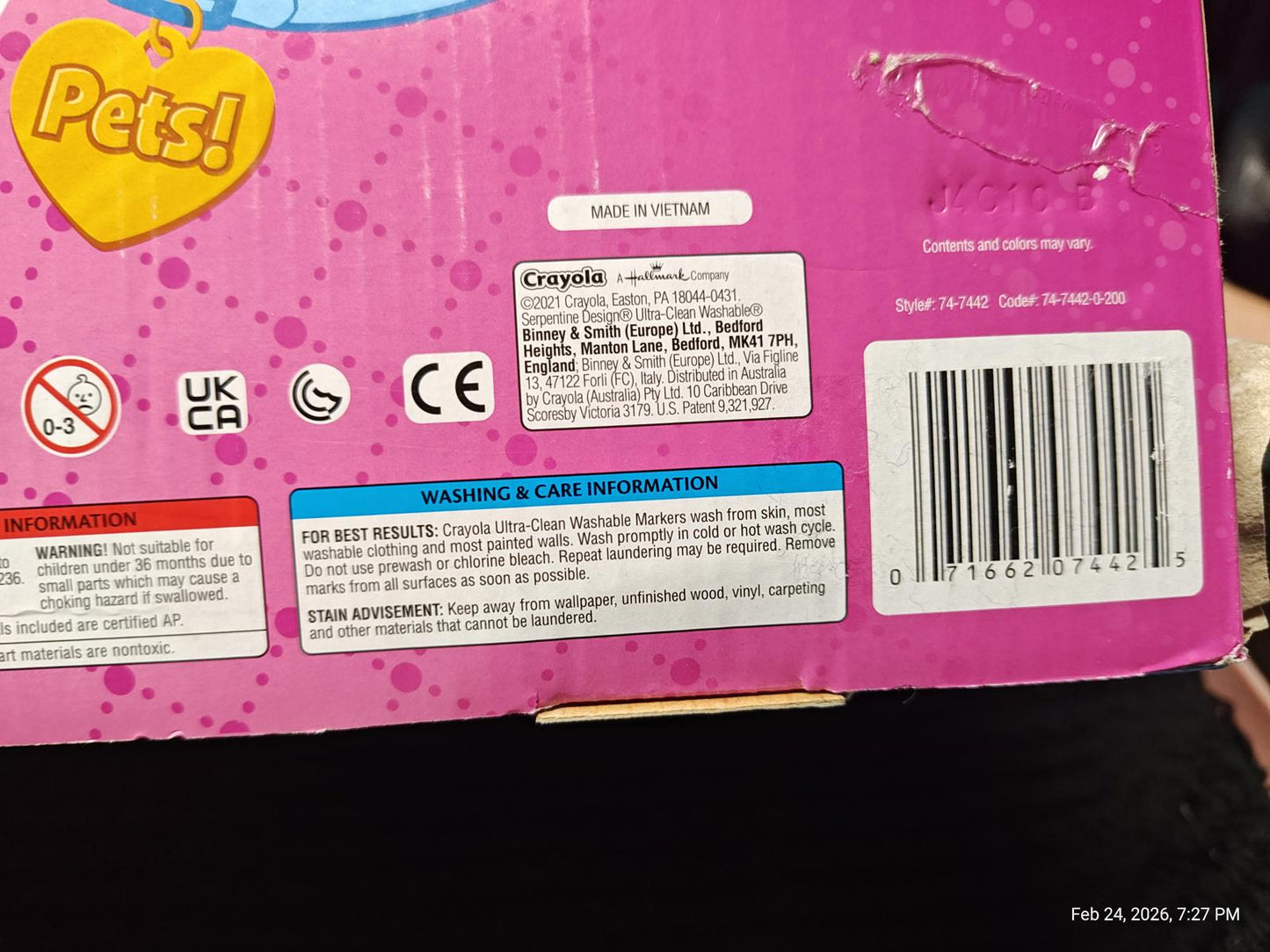 Crapsies toy packaging featuring colorful design and product information.