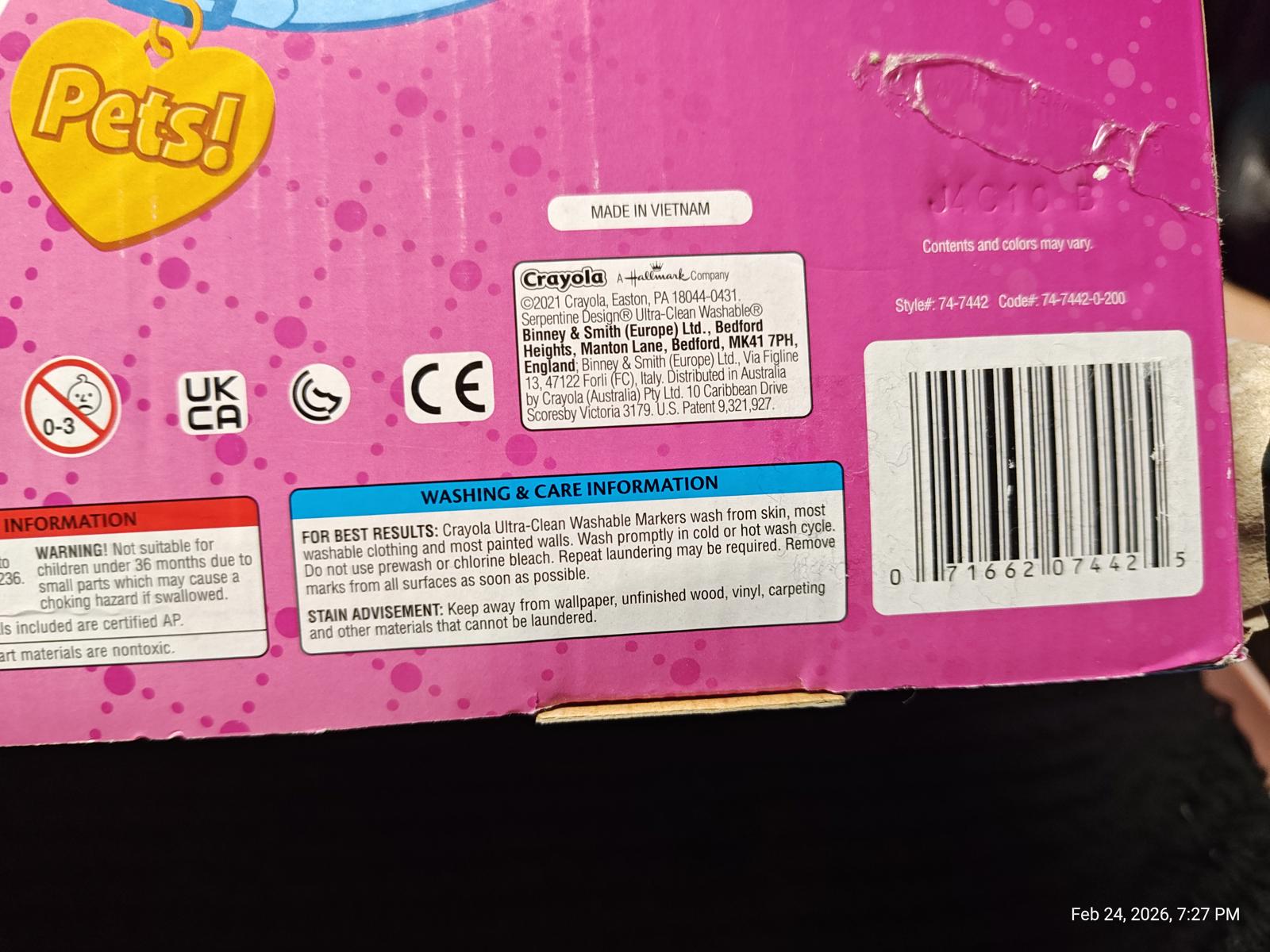 Crapsies toy packaging featuring colorful design and product information.