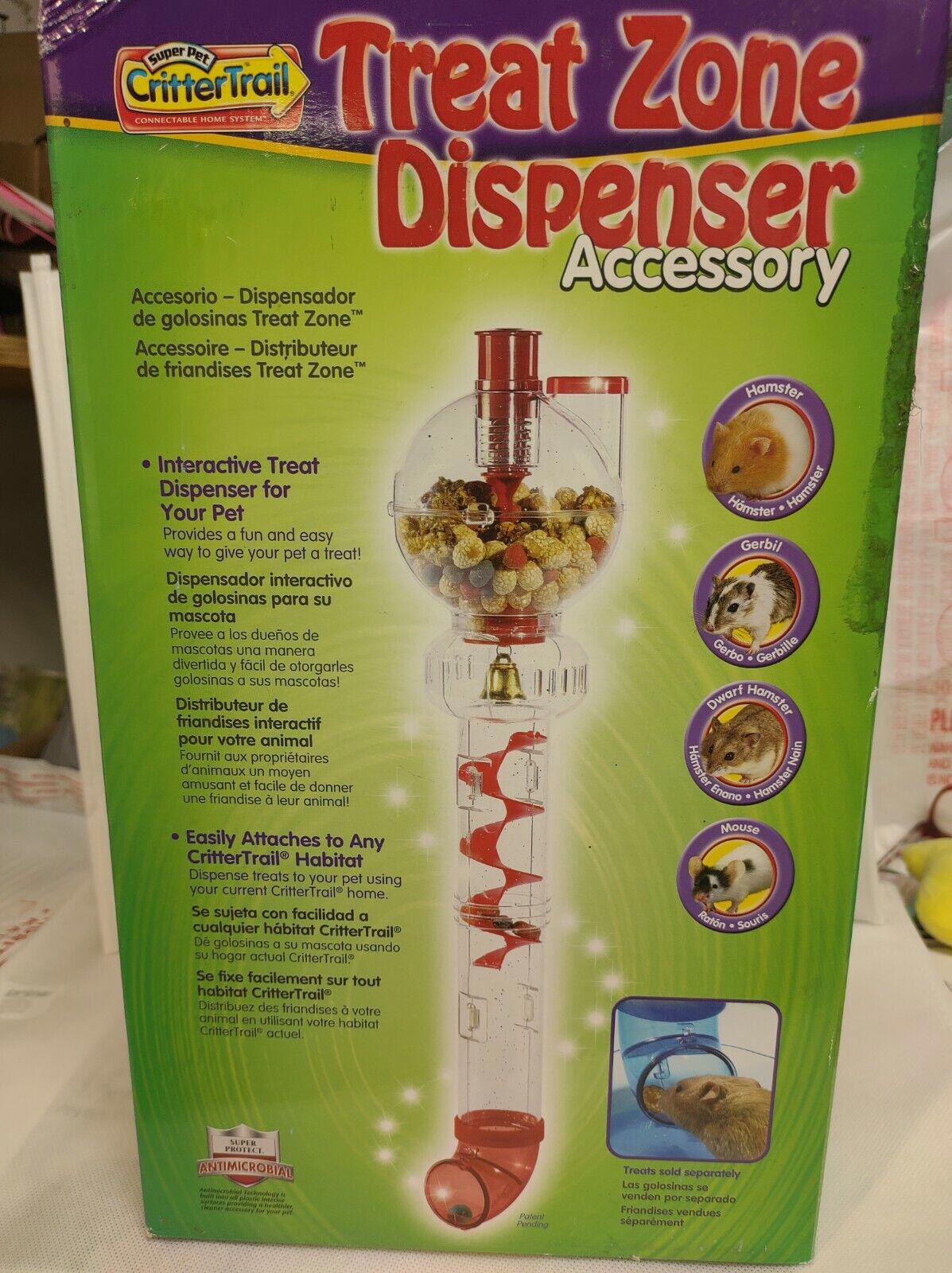 CritterTrail Treat Zone Dispenser accessory for interactive pet play, featuring a clear design and treat compartment.