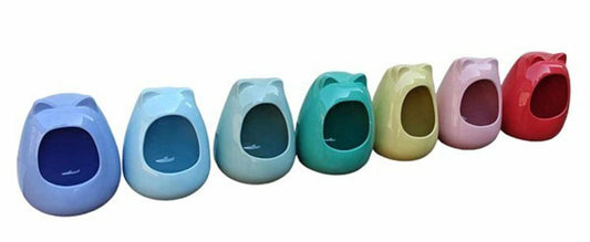 Colorful Cat Litter Box set featuring blue, green, yellow, pink, and red options for stylish pet care.