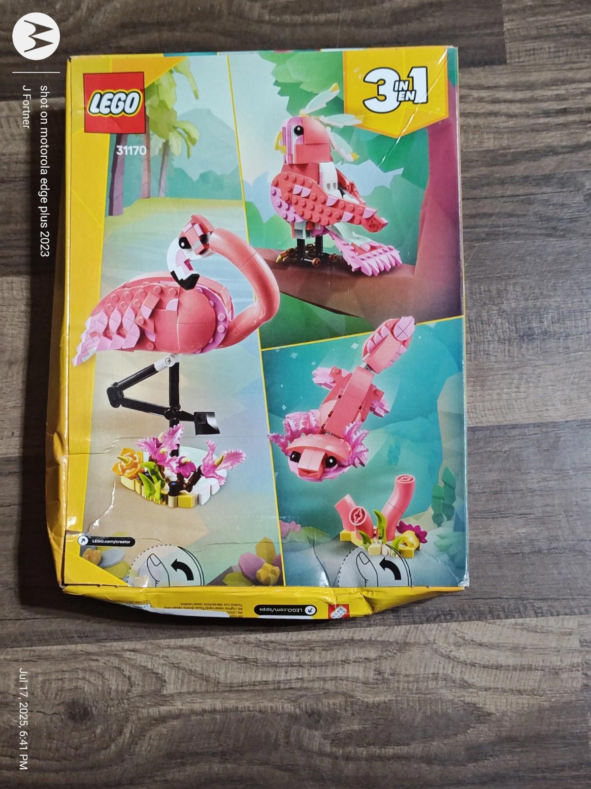 LEGO Creator 3 in 1 Wild Animals: Pink Flamingo Animal Building Toy - Includes 3