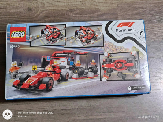 LEGO® City Formula 1 F1® Pit Stop & Pit Crew with Ferrari Car 60443