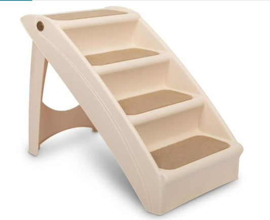 PetSafe CozyUp Folding Dog Stairs, Portable Indoor/Outdoor, Tan, 20 Inch