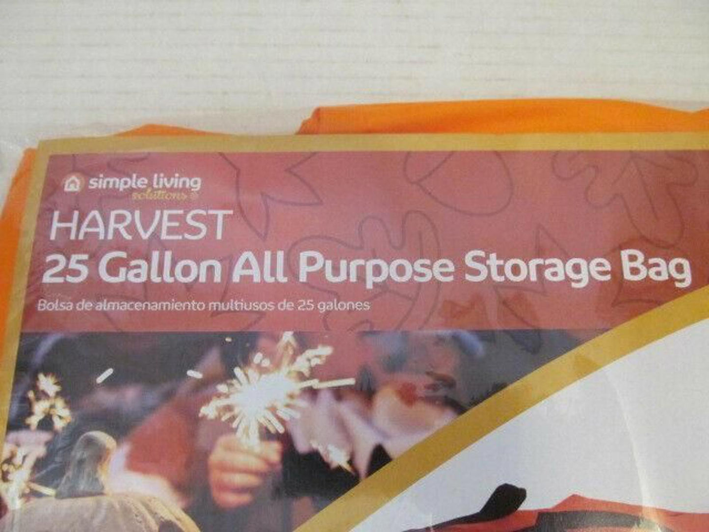 Simple Living Solutions Harvest 25 Gallon All Purpose Storage Bag, Orange