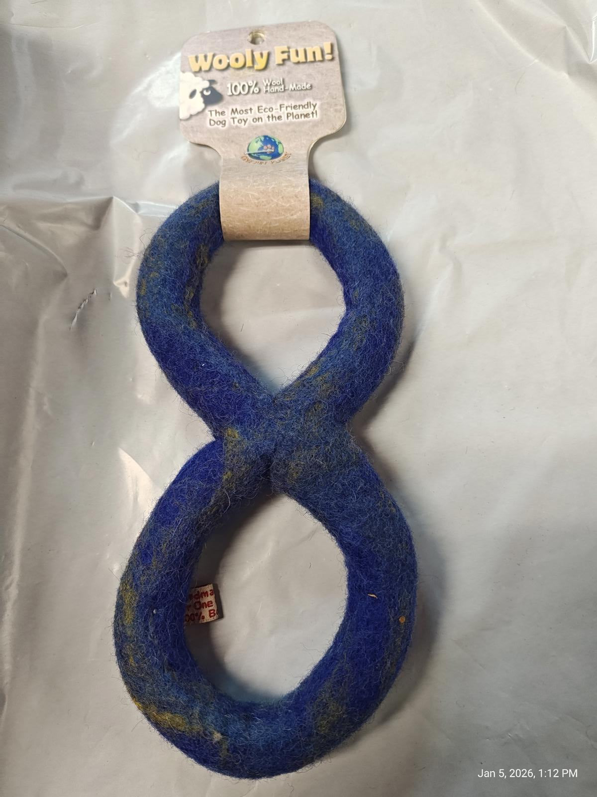 Wool Dog Blue Toy, 8-Inch, Figure 8 Red  Dog Toys