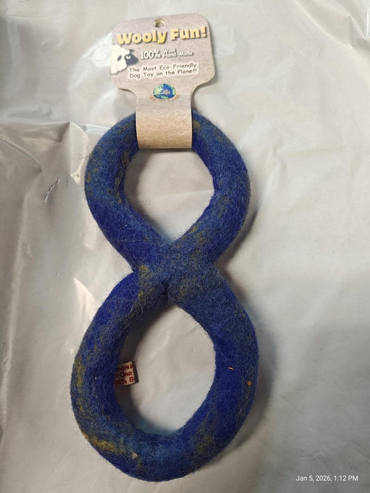 Wool Dog Blue Toy, 8-Inch, Figure 8 Red  Dog Toys