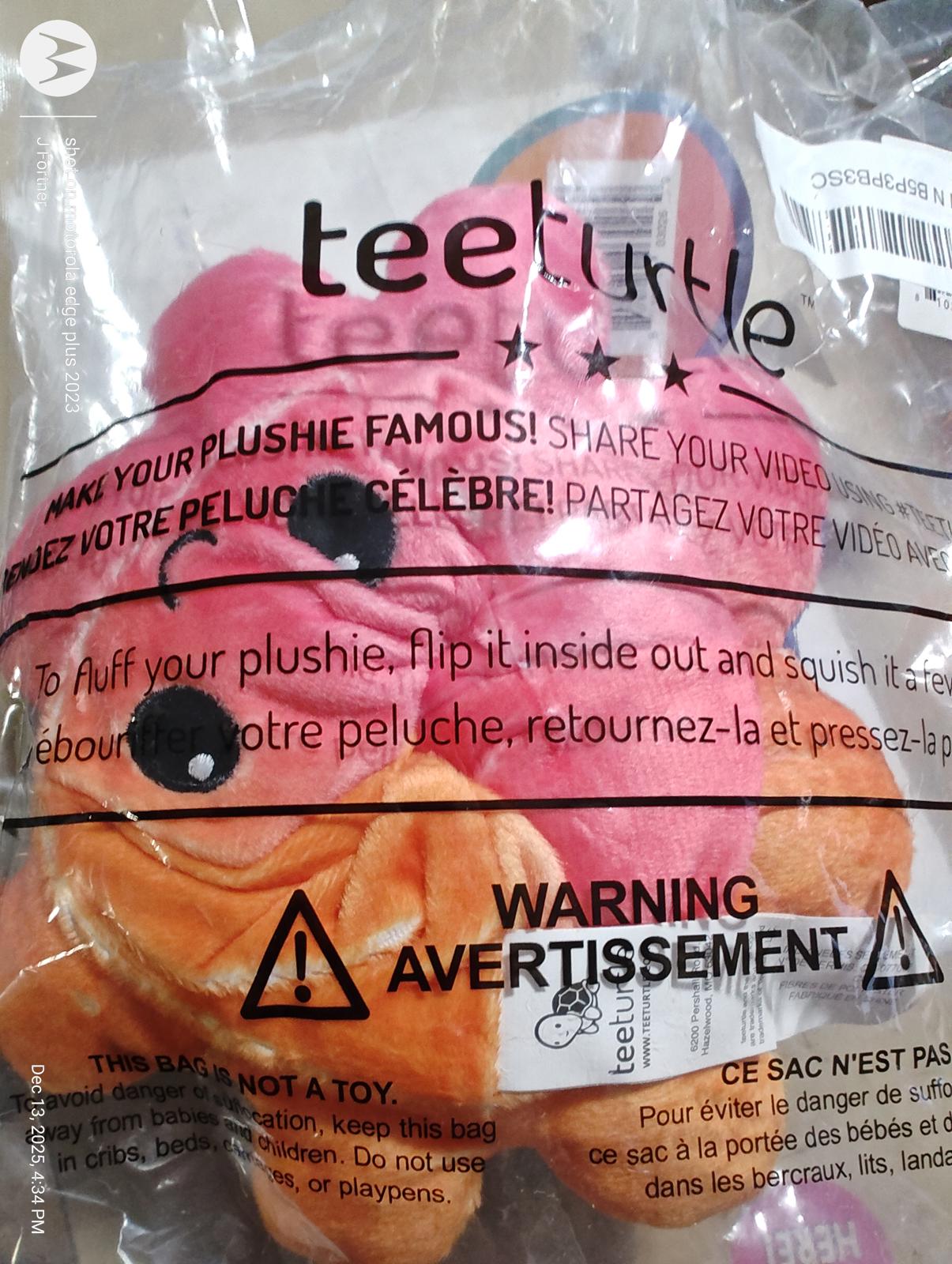 TeeTurtle Reversible Octopus Plushie - Sunset + Mermaid