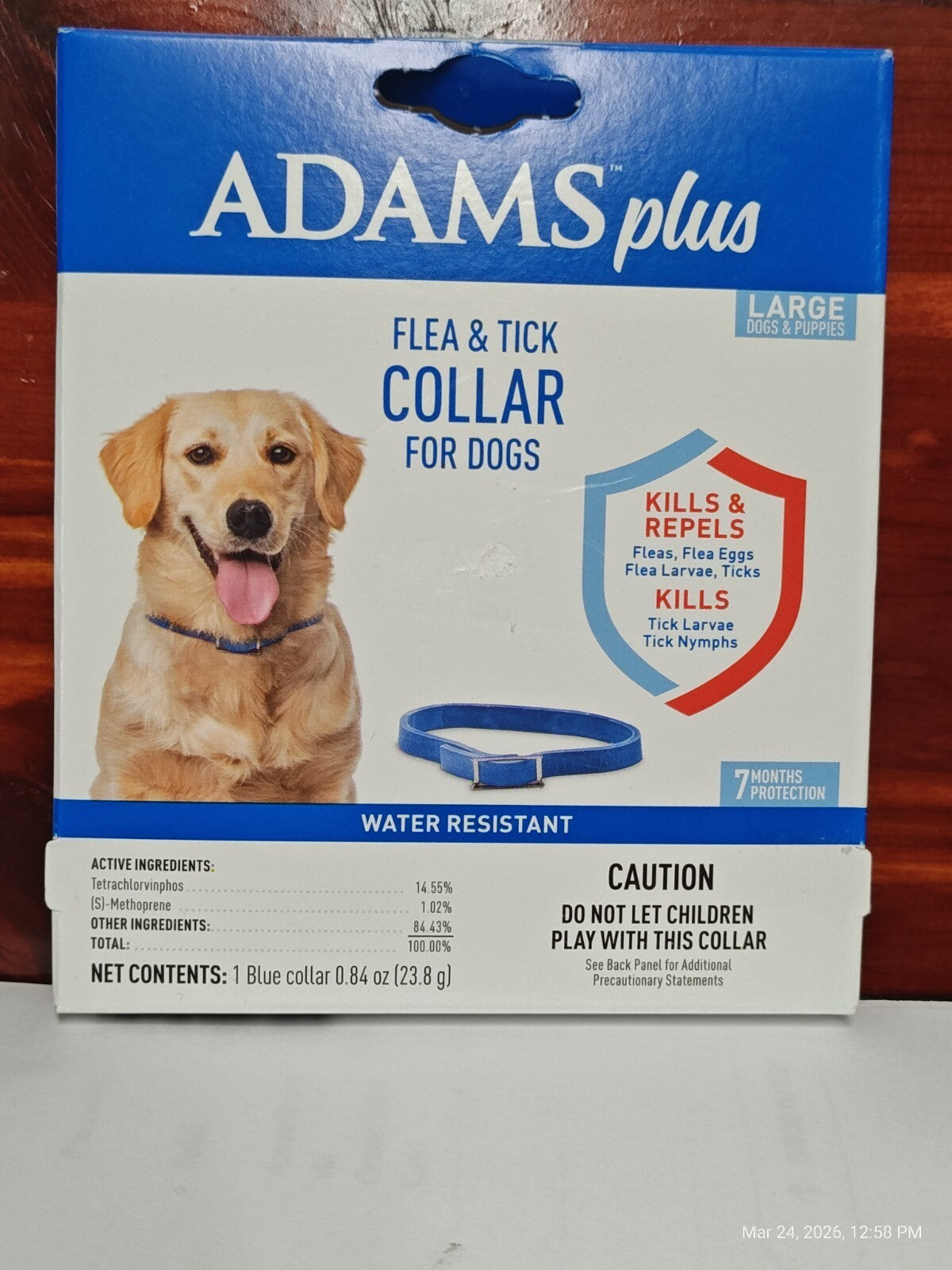 Adams Plus Flea & Tick Collar for Large Dogs & Puppies Up to 7 month Protection