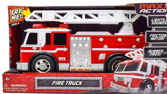 Sunny Days Entertainment Maxx Action 12’’ Large Fire Truck – Lights and Sound