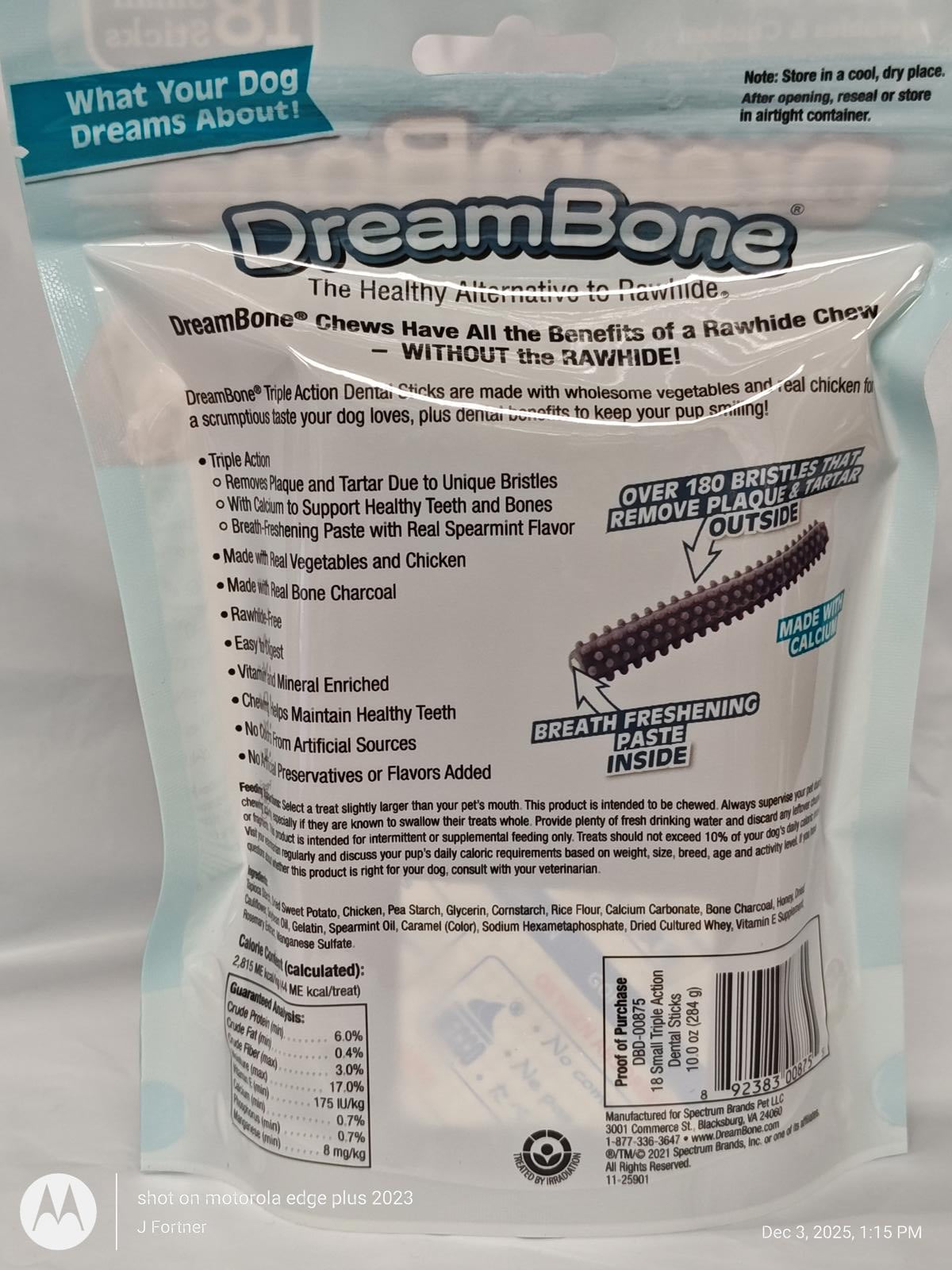 DreamBone chews provide a healthy, rawhide-free option for dogs with chicken flavor.