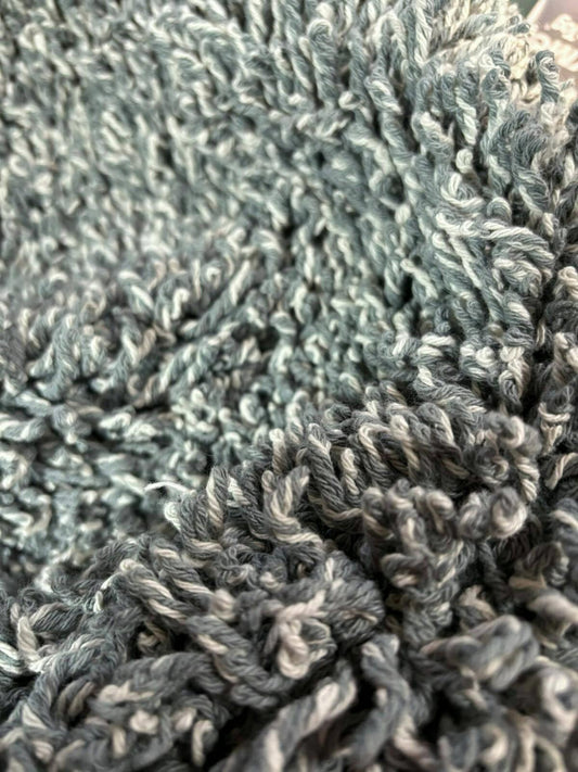 Casaluna Mélange Looped Bath Rug in Sage Green 100% Cotton 21” x 34”
