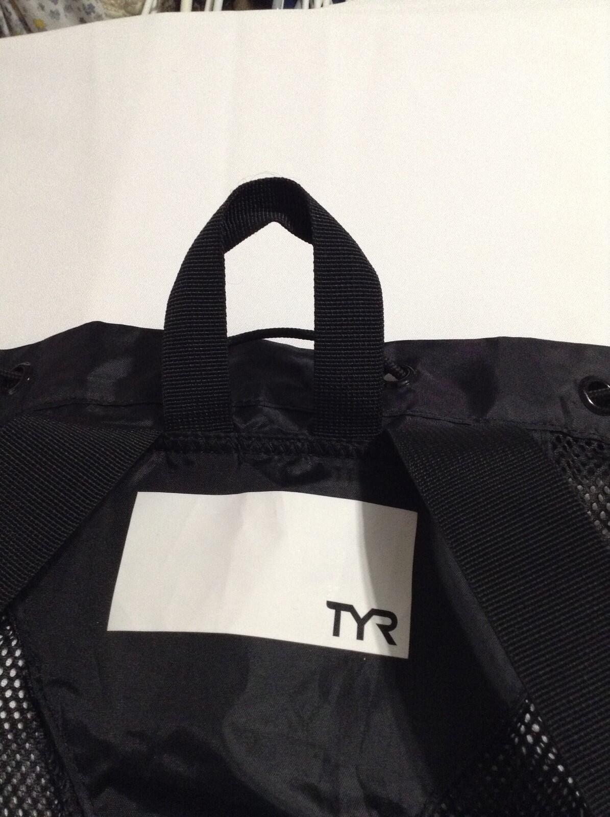 TYR Big Mesh Mummy Backpack Black Swim Bag Gym Drawstring